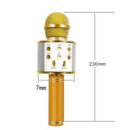 WS-858 Bluetooth Wireless Microphone Handheld Karaoke Mic USB Mini Home KTV For Music Playing Singing Speaker Player Music