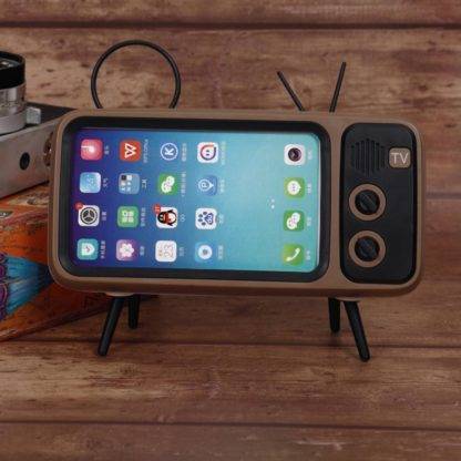 Stereo Bracket Movies Mobile Phone Bluetooth Speaker TV Music Player Retro Pocket Home Audio Electric Portable Mini Wireless Electronic